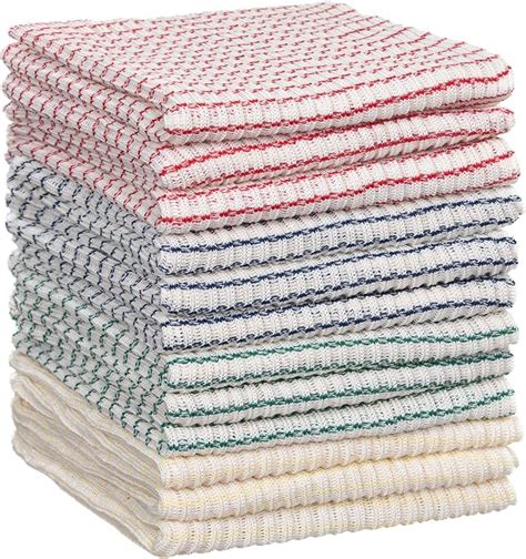 Fintale 100 Cotton Dish Cloths - Soft, Super Absorbent and Lint Free Dish Towels for Kitchen - Perfect for Drying and Washing Dishes - 6 Pack (Lattice Designed, Black) - 12 x 12 Inches. . Amazon dish cloths